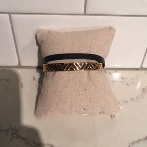 Stella & Dot Black/Gold Wrap Bracelet